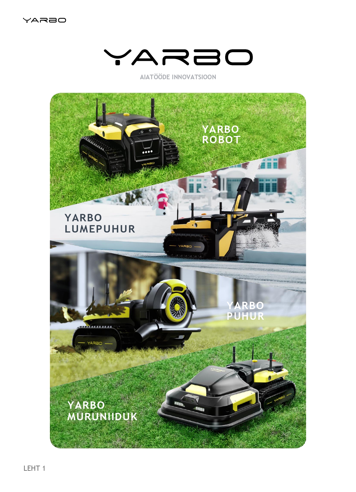 Yarbo Lumepuhur, Muruniiduk ja Lehepuhur Yarbo aiarobot